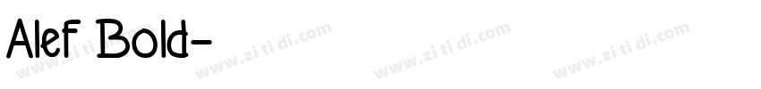 Alef Bold字体转换